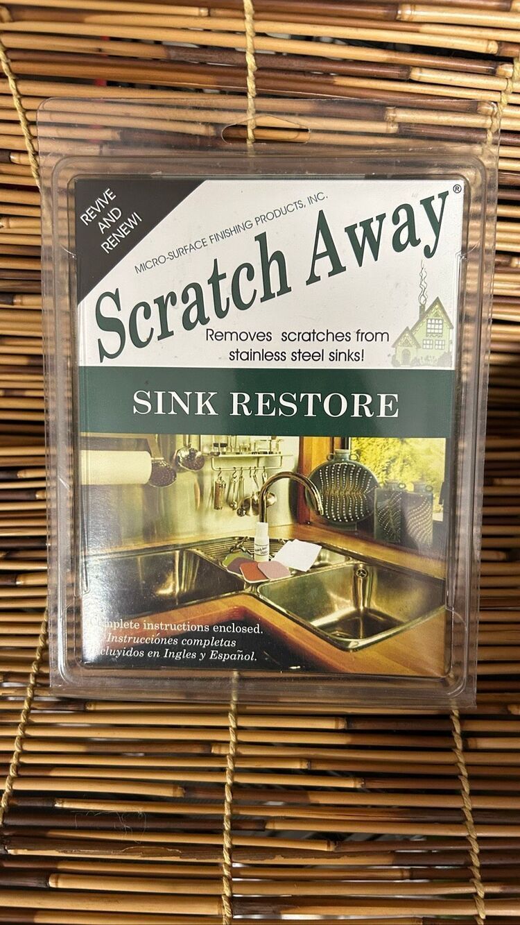 Scratch Away Sink Restore Stainless Steel Sink Scratch Repair Kit NIP